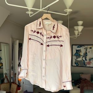 Beautiful blush, pink western top that matches skirt with from other listing